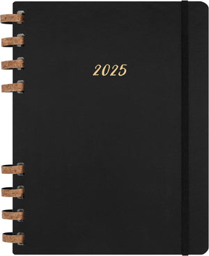 Agenda Espiral 12 Meses Preta, XL - Capa Dura