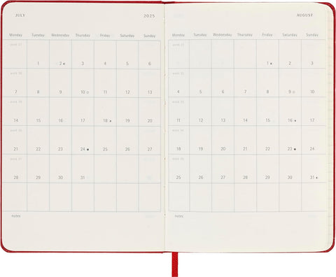 Agenda Semanal 2025 - Vermelha