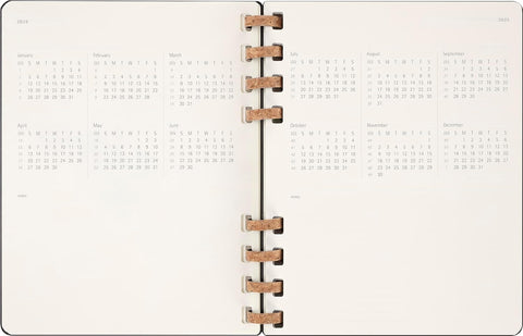 Agenda Espiral 12 Meses Preta, XL - Capa Dura