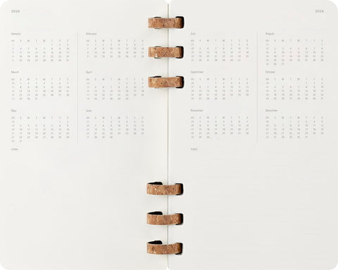 Agenda Espiral 12 Meses 2026, Preta, Grande - Capa Flexível