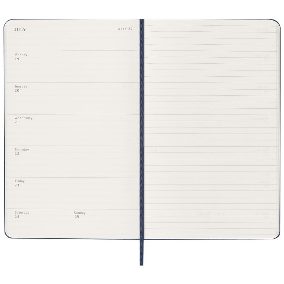 Agenda Plano Semanal 12 Meses 2027 - Azul Safira