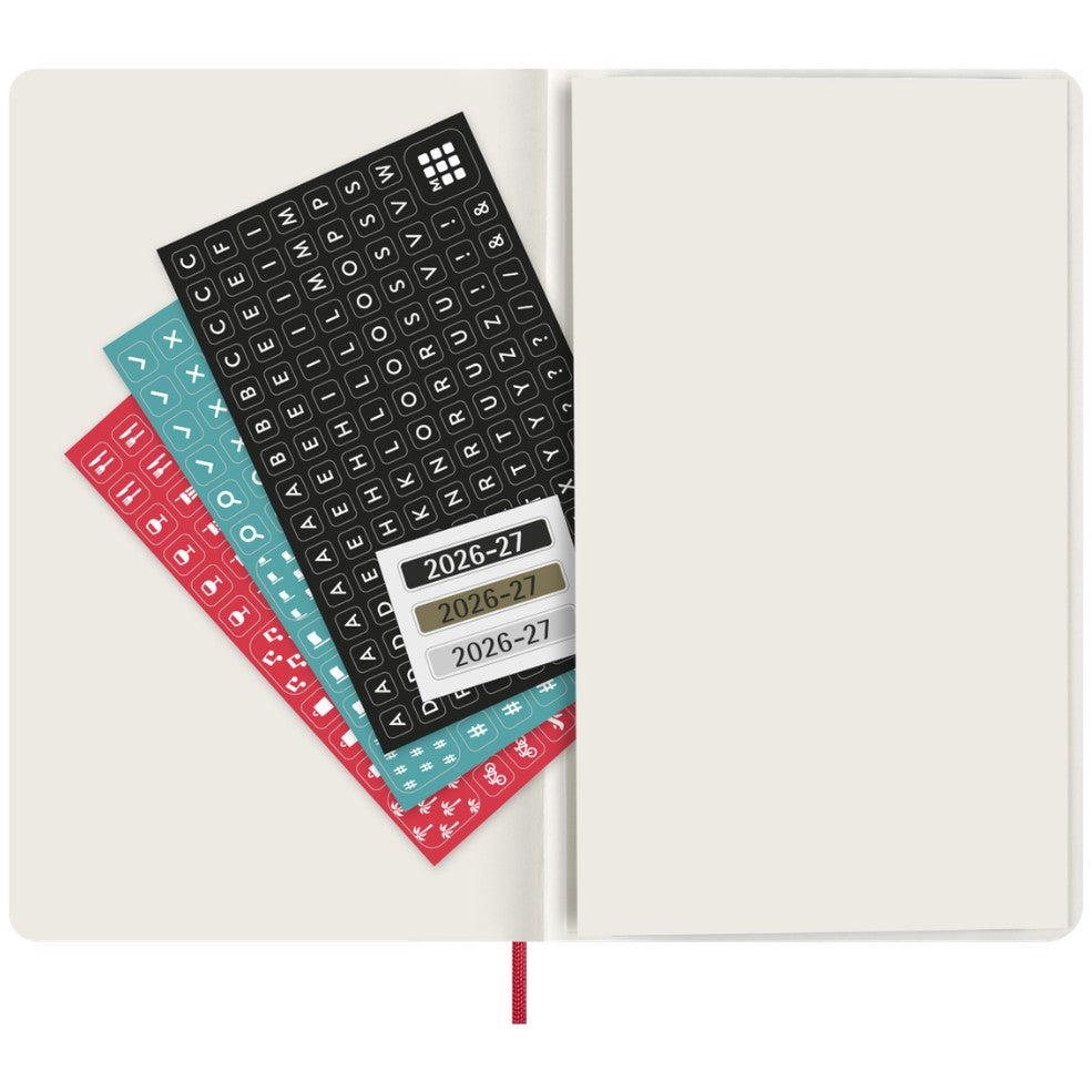 Agenda Semanal 18 Meses 2026/27 Vermelha - Capa Flexível