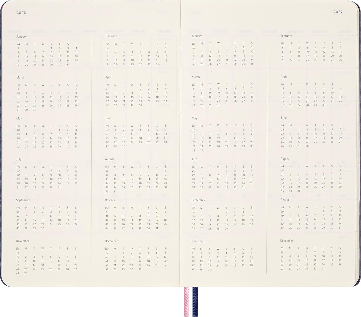 Sakura - Agenda 18 Meses Semanal Grande 2025/2026