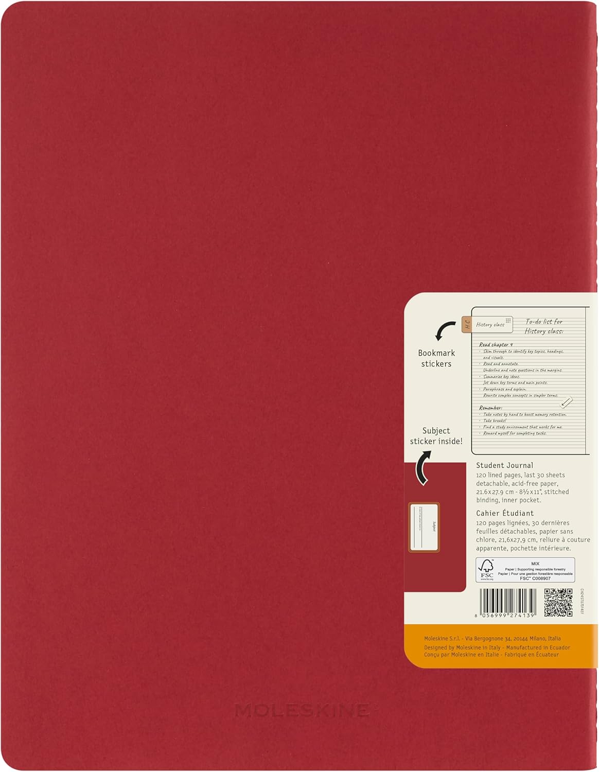 Student Cahier XXL - Vermelho