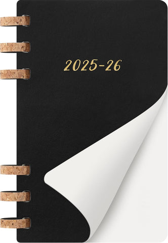 Agenda Espiral Académica 12 Meses (jul 2025/jun 2026) Preta - Capa Flexível