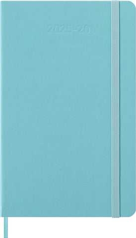 Agenda Semanal 18 Meses 2025/26 Azul Água - Capa Dura