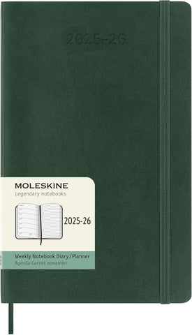 Agenda Semanal 18 Meses 2025/26 Verde Mirtilo - Capa Flexível