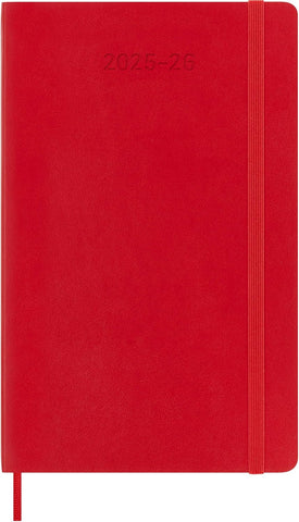 Agenda Semanal 18 Meses 2025/26 Vermelha - Capa Flexível