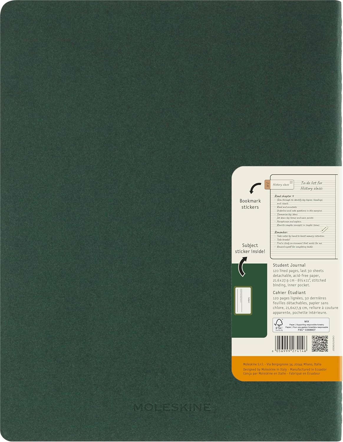 Student Cahier XXL - Verde Mirtilo