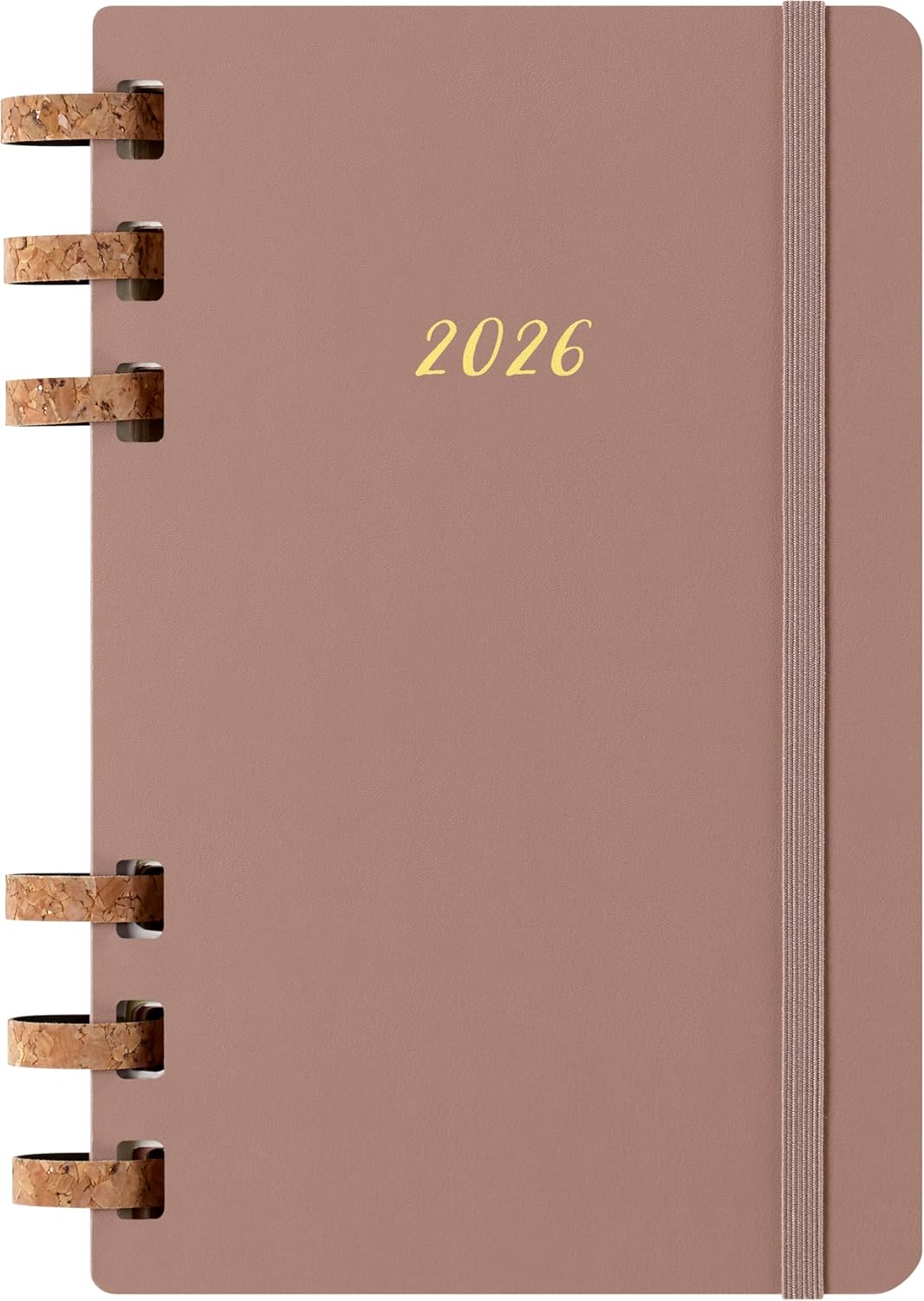 Agenda Espiral 12 Meses 2026, Amêndoa, Grande - Capa Dura