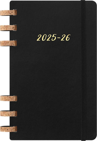 Agenda Espiral Académica 12 Meses (jul 2025/jun 2026) Preta - Capa Flexível