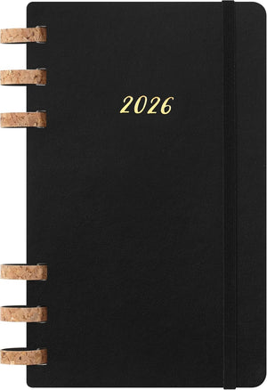 Agenda Espiral 12 Meses 2026, Preta, Grande - Capa Flexível