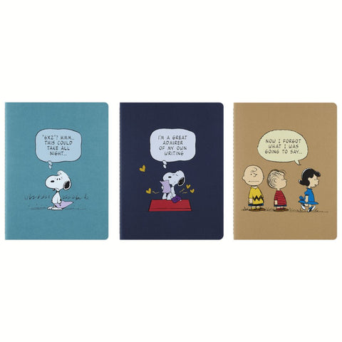 Cahier Peanuts XL Pautado - Conjunto de 3 Cadernos