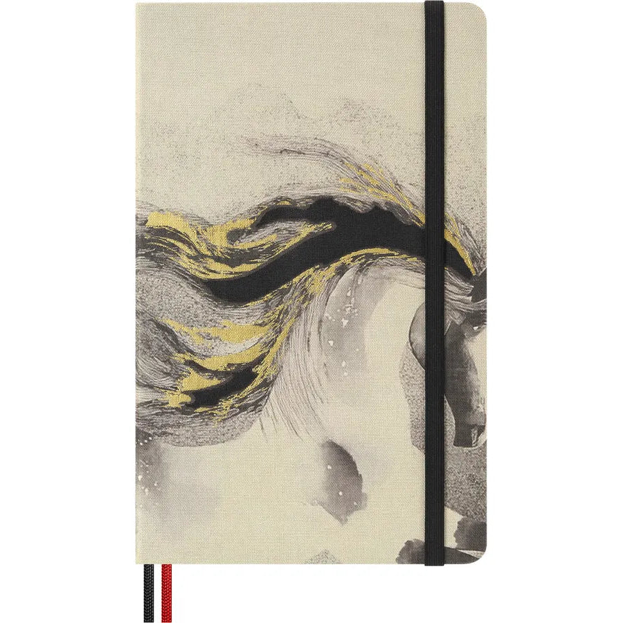 Cavalo de Fogo Branco - Caderno Pautado Grande