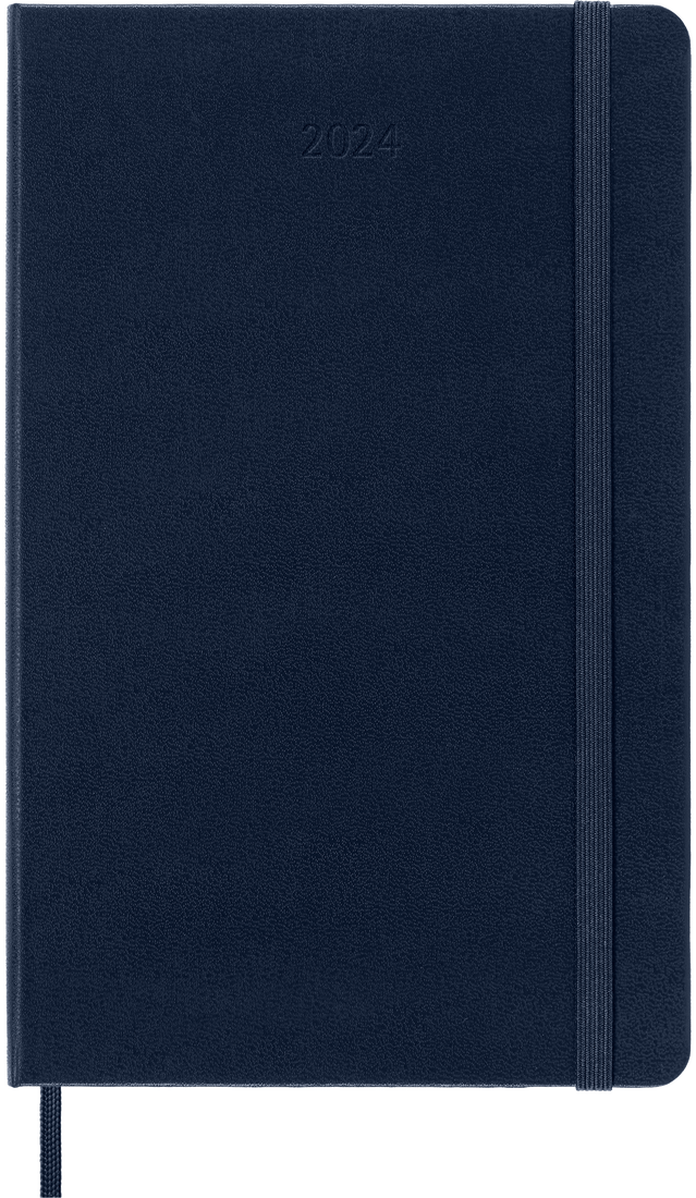 Agenda Diária 2024, Capa Dura - Azul Safira