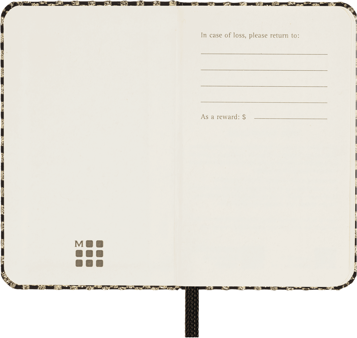 Colecção Shine - Caderno XS Ouro