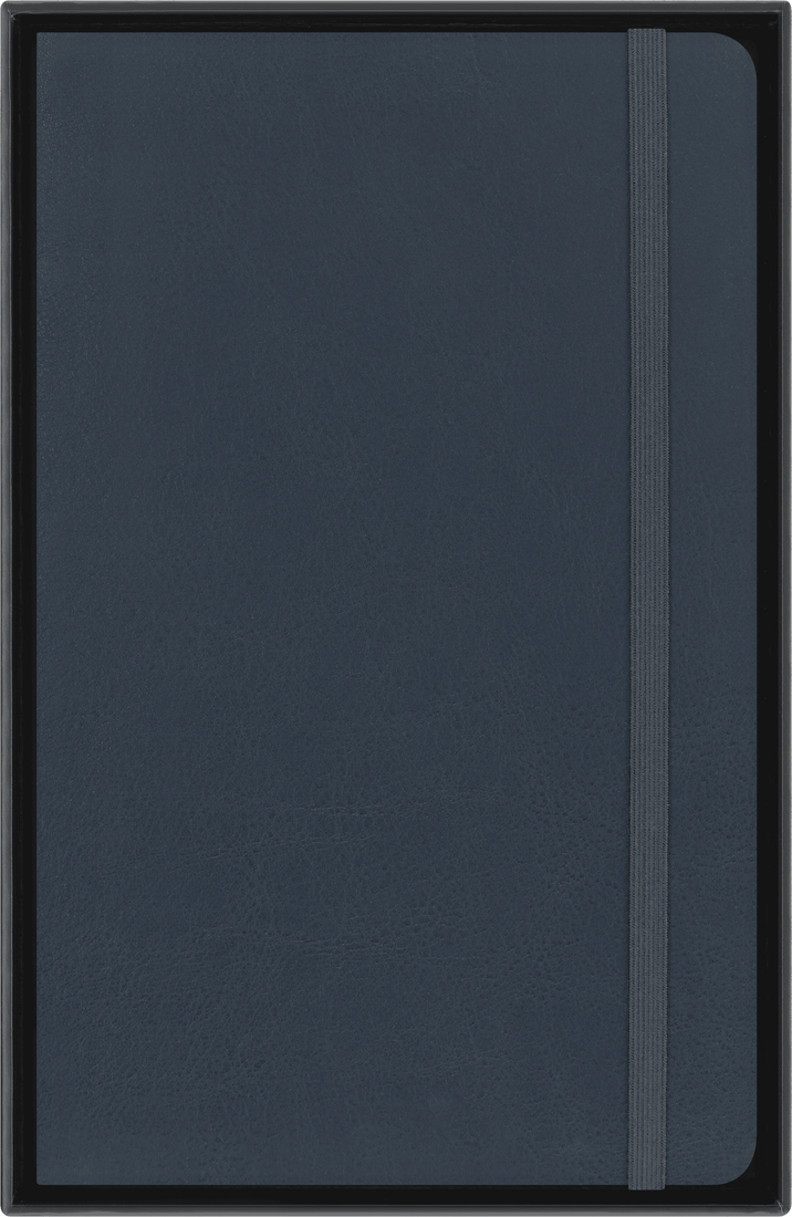 Colecção Precious & Ethical  - Caderno Grande Soft Pautado Azul Petróleo