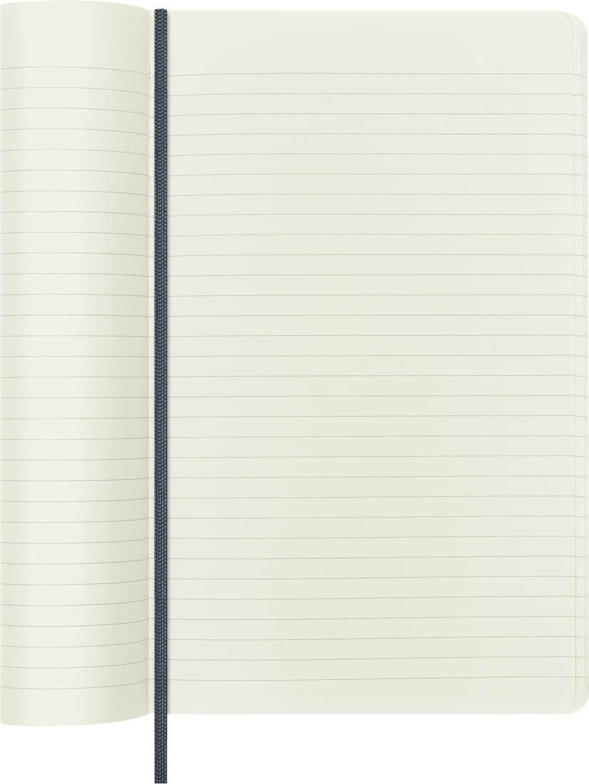 Colecção Precious & Ethical  - Caderno Grande Soft Pautado Azul Petróleo