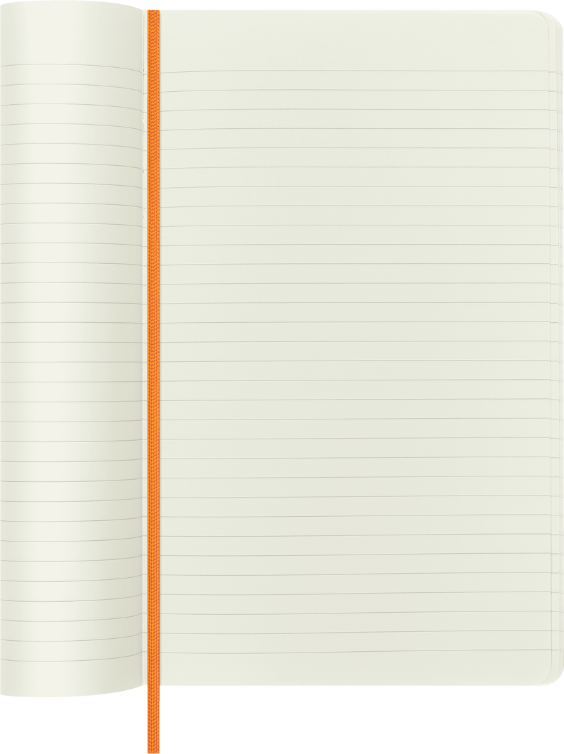 Colecção Precious & Ethical  - Caderno Grande Soft Pautado Cor de Laranja