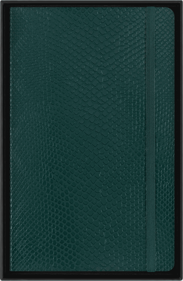 Colecção Precious & Ethical - Caderno Soft Pautado Verde com efeito Python