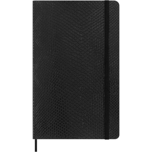 Colecção Precious & Ethical  - Caderno Soft Pautado Preto com efeito Python