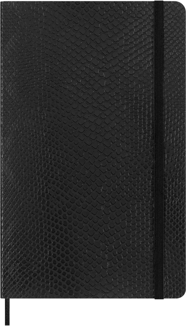 Colecção Precious & Ethical  - Caderno Soft Pautado Preto com efeito Python