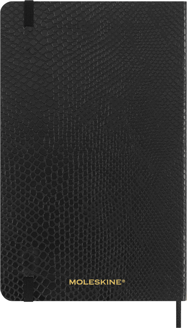 Colecção Precious & Ethical  - Caderno Soft Pautado Preto com efeito Python