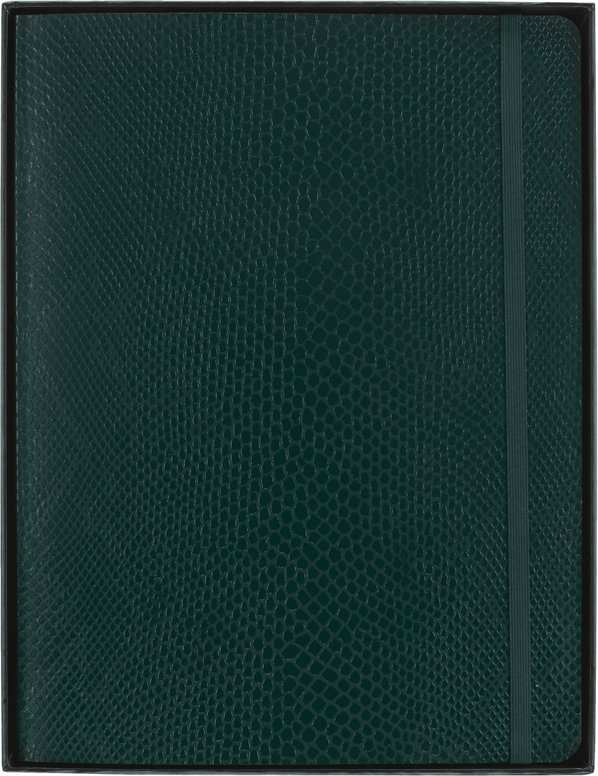 Colecção Precious & Ethical - Caderno Soft Pautado Verde com efeito Python
