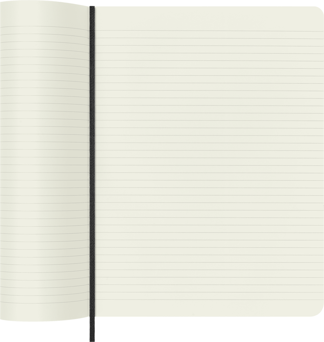 Colecção Precious & Ethical  - Caderno Soft Pautado Preto com efeito Python