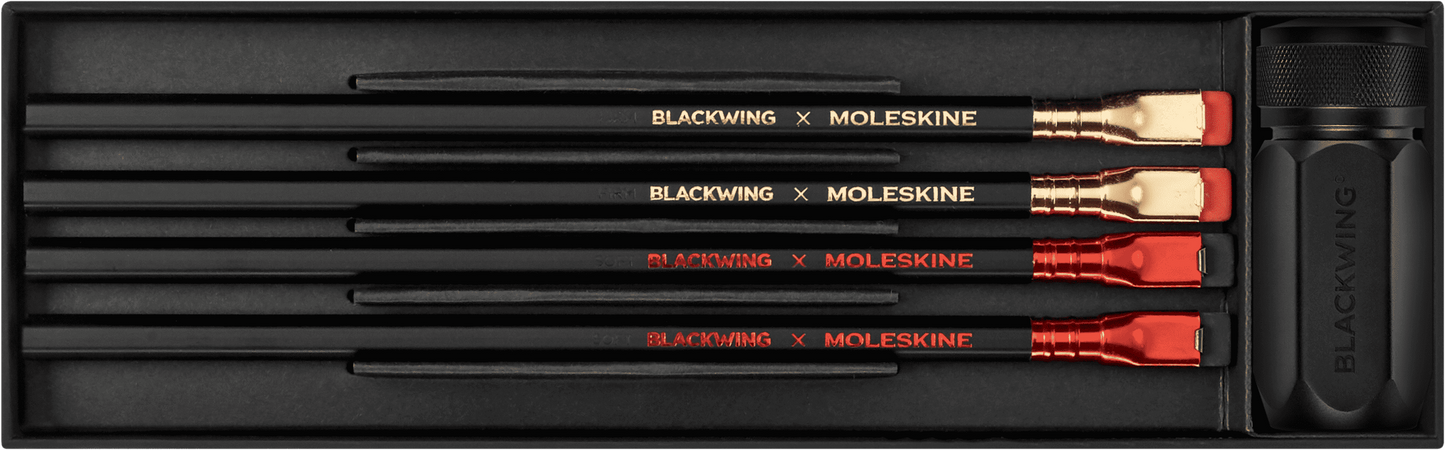 Blackwing/Moleskine - Caixa de 4 Lápis + Afia