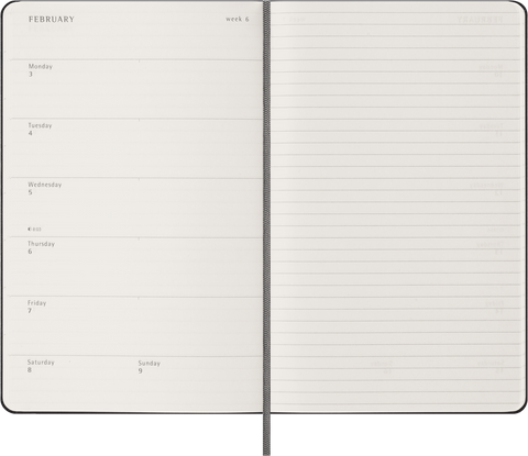 Agenda Semanal 18 Meses 2024/25 Preta - Capa Dura