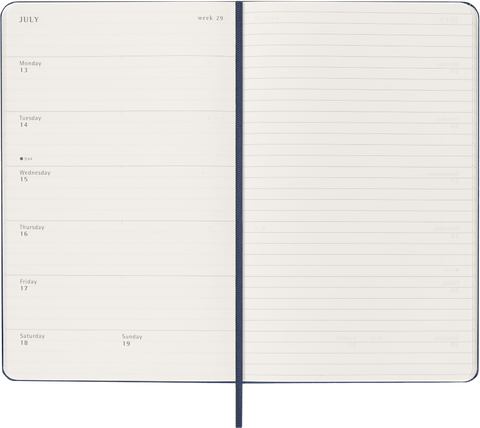Agenda Plano Semanal 2026 - Azul Safira
