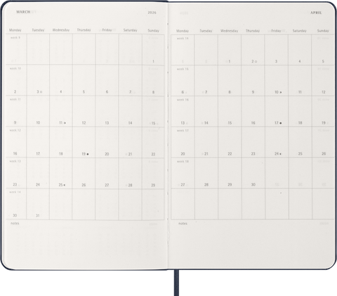 Agenda Plano Semanal 2026 - Azul Safira