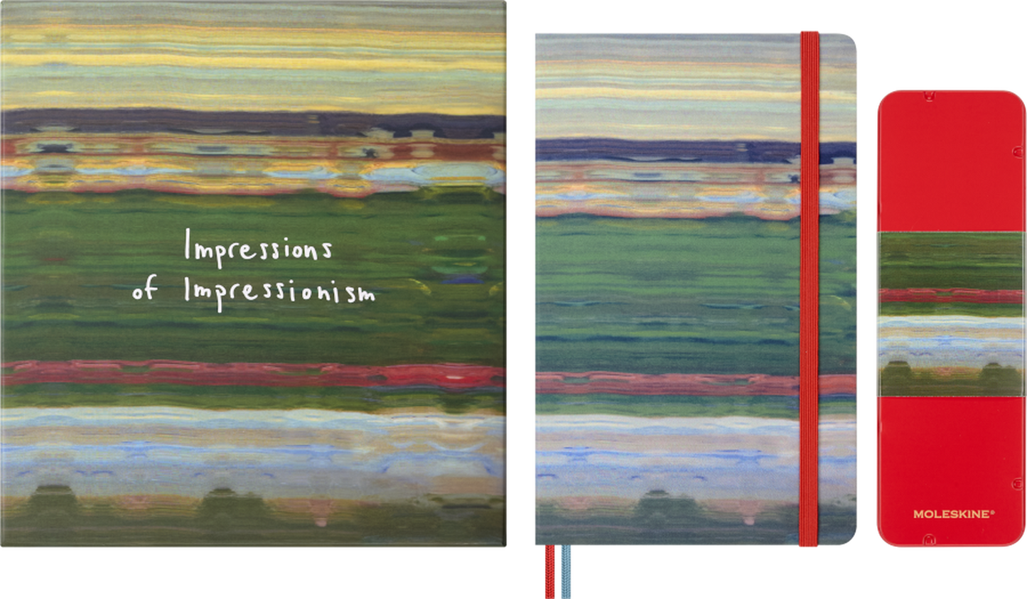 Caderno Impressionismo, Liso + Caixa c/ Lápis de Aguarela - Claude Monet