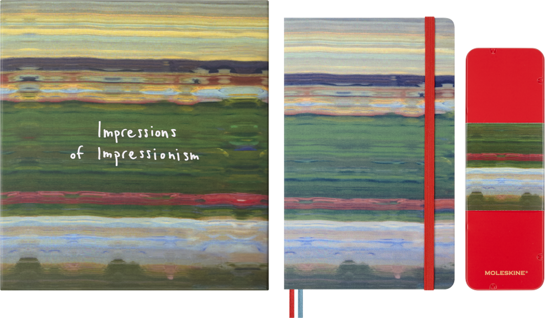 Caderno Impressionismo, Liso + Caixa c/ Lápis de Aguarela - Claude Monet