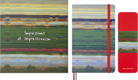 Caderno Impressionismo, Liso + Caixa c/ Lápis de Aguarela - Claude Monet