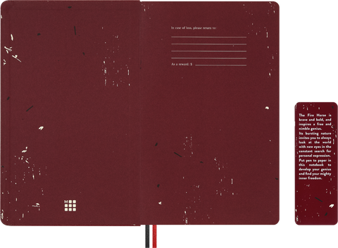 Cavalo de Fogo Vermelho - Caderno Pautado Grande