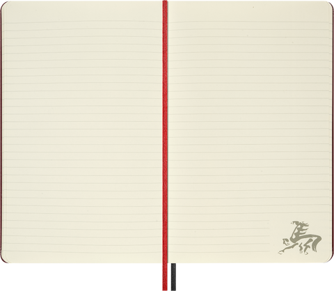 Cavalo de Fogo Vermelho - Caderno Pautado Grande