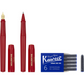 Set Moleskine/Kaweco Tinta Permanente + Ballpen + Recargas - Vermelho