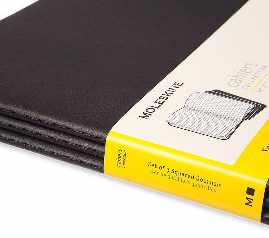 Cahier XXL Preto - Conjunto de 3 cadernos