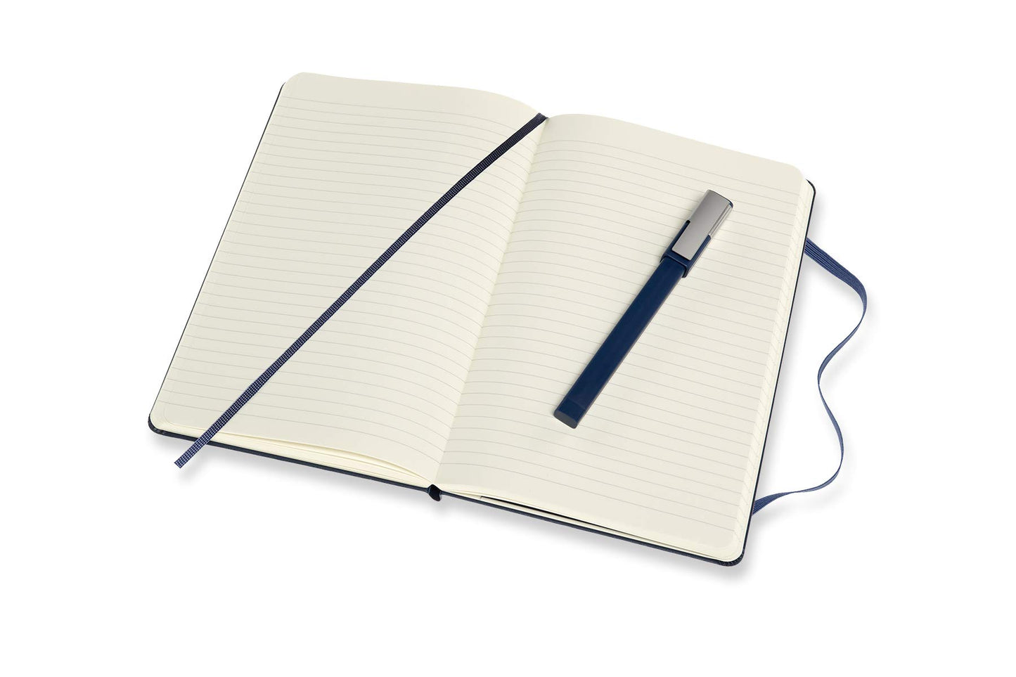 Caderno Pautado Azul Safira + Caneta - Grande