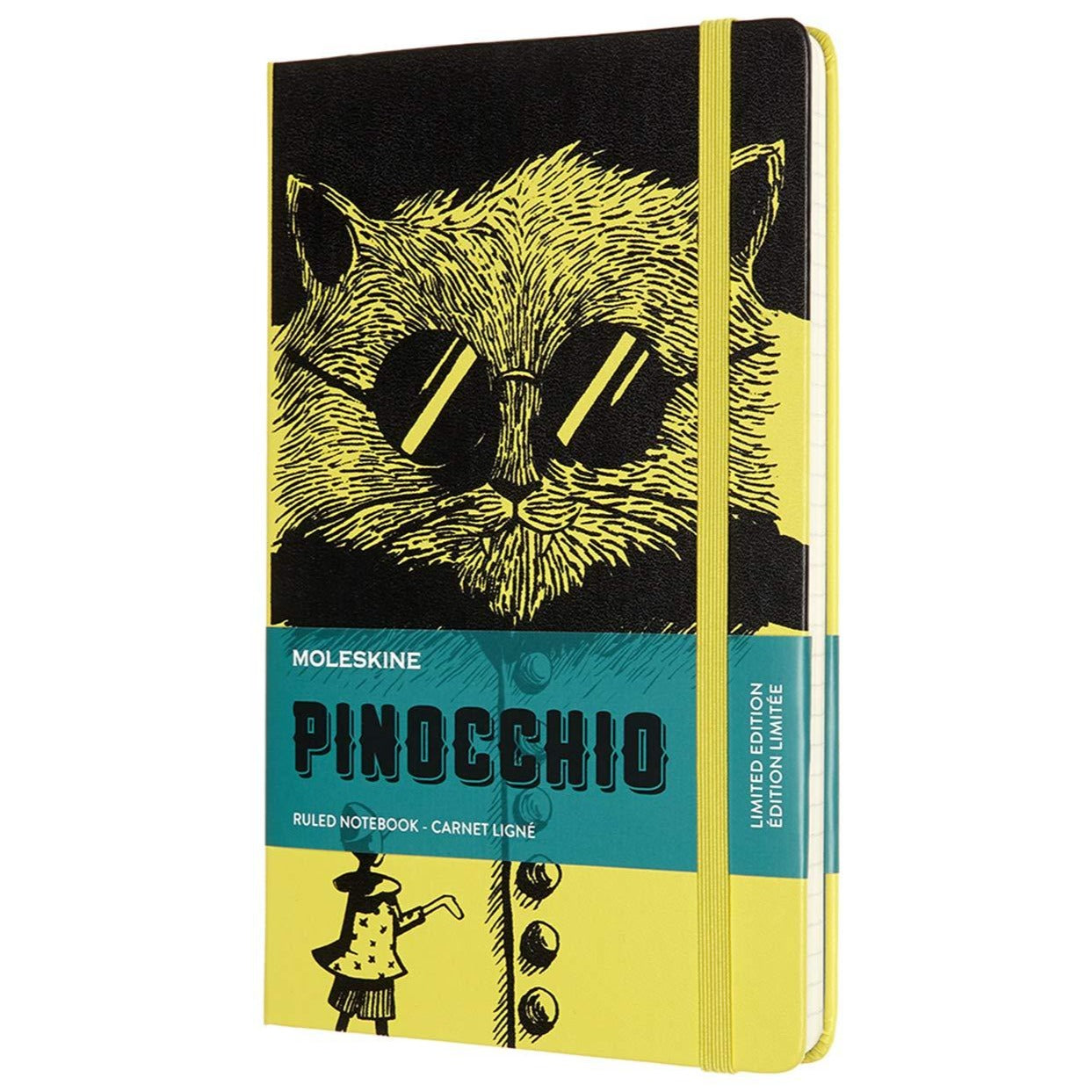 Caderno Pinóquio Pautado - Amarelo