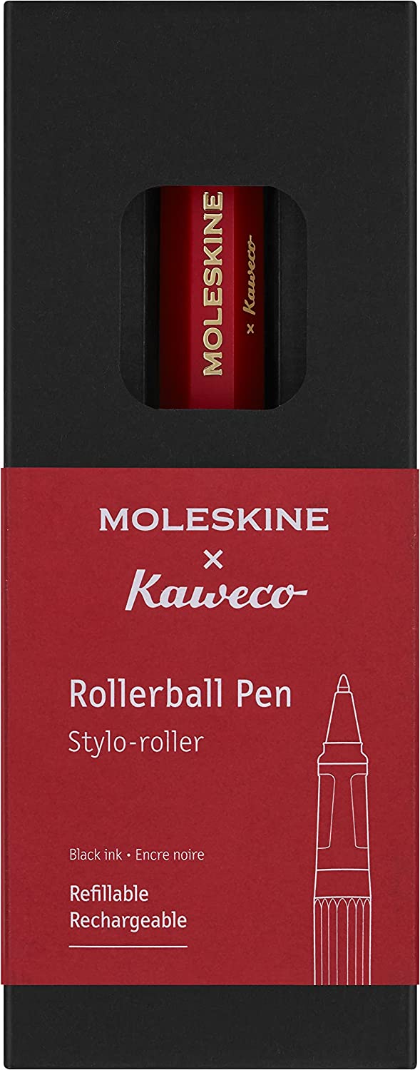 Caneta Moleskine/Kaweco Rollerball - Vermelha