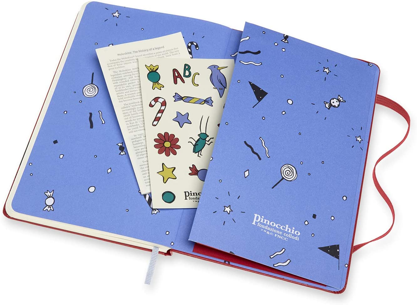 Caderno Pinóquio Liso - Vermelho