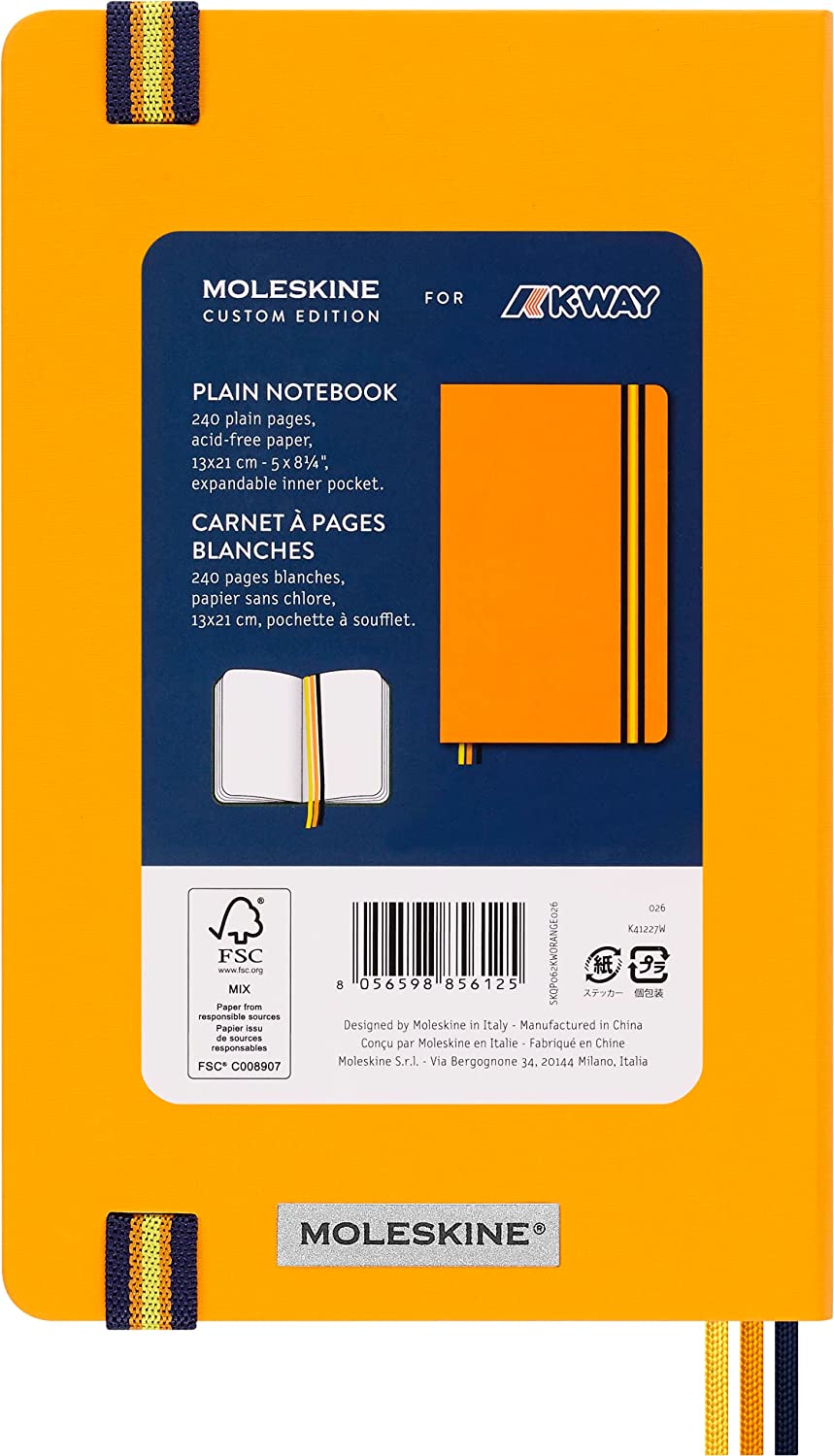 Caderno K-Way Grande Liso - Laranja