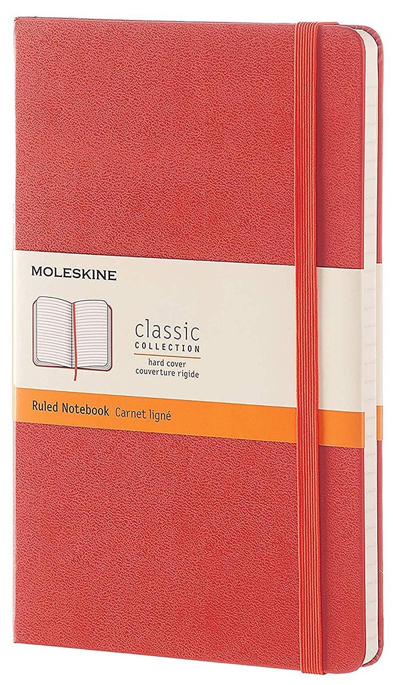 Caderno Clássico Coral Laranja