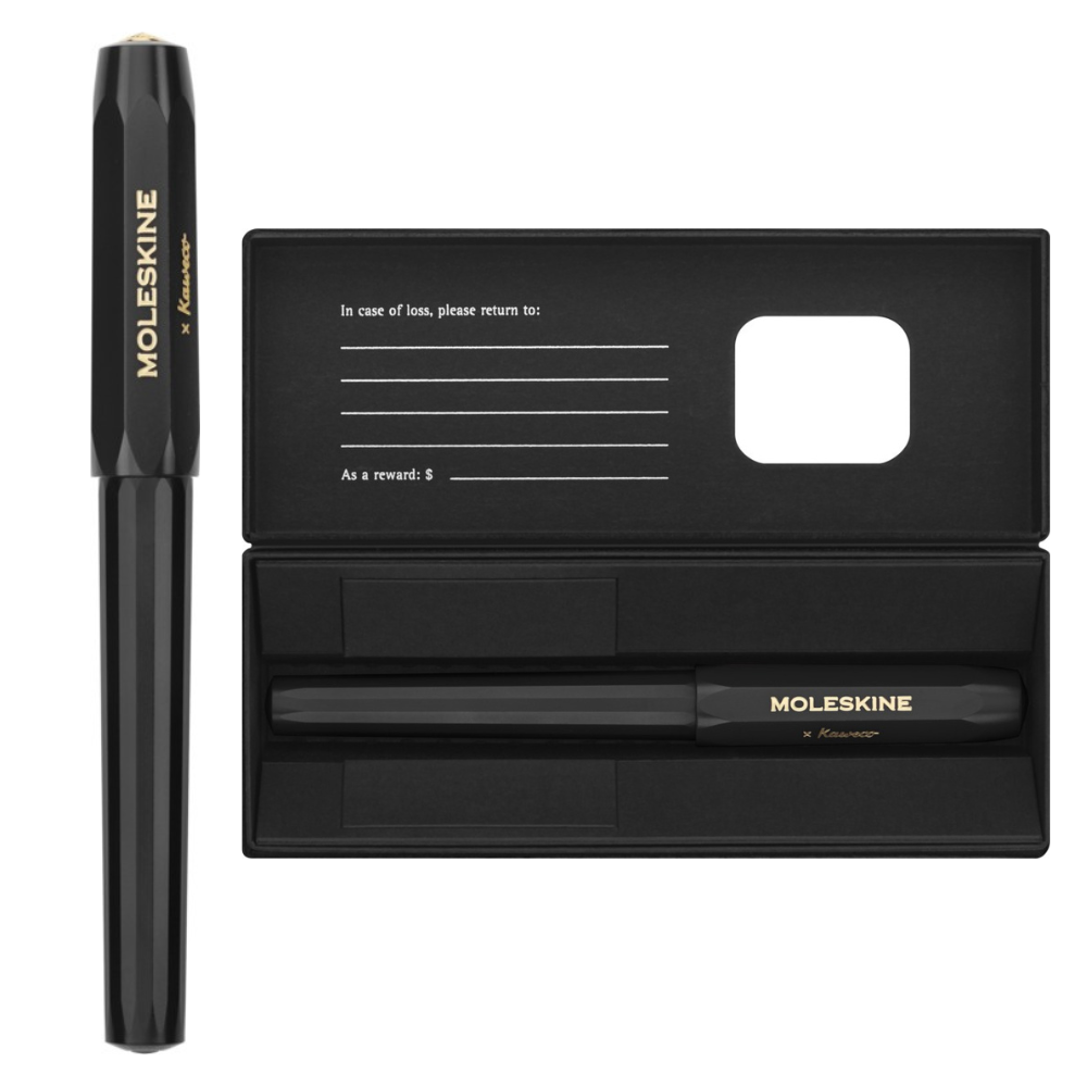 Caneta Moleskine/Kaweco Tinta Permanente - Preta