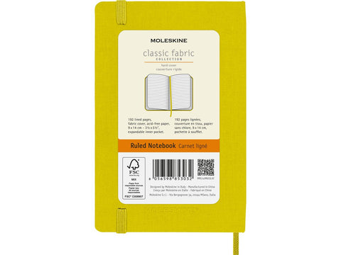 Caderno Clássico Acetinado - Amarelo Feno