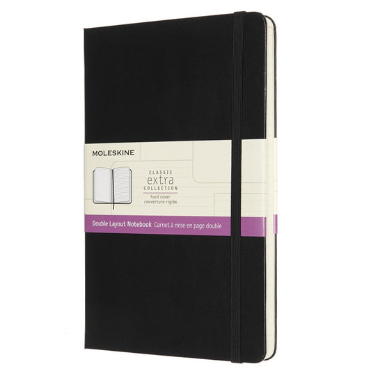 Caderno Clássico Duplo Layout - Preto