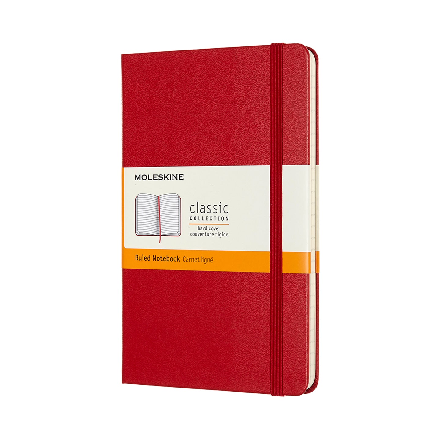 Caderno Clássico Médio - Vermelho Escarlate